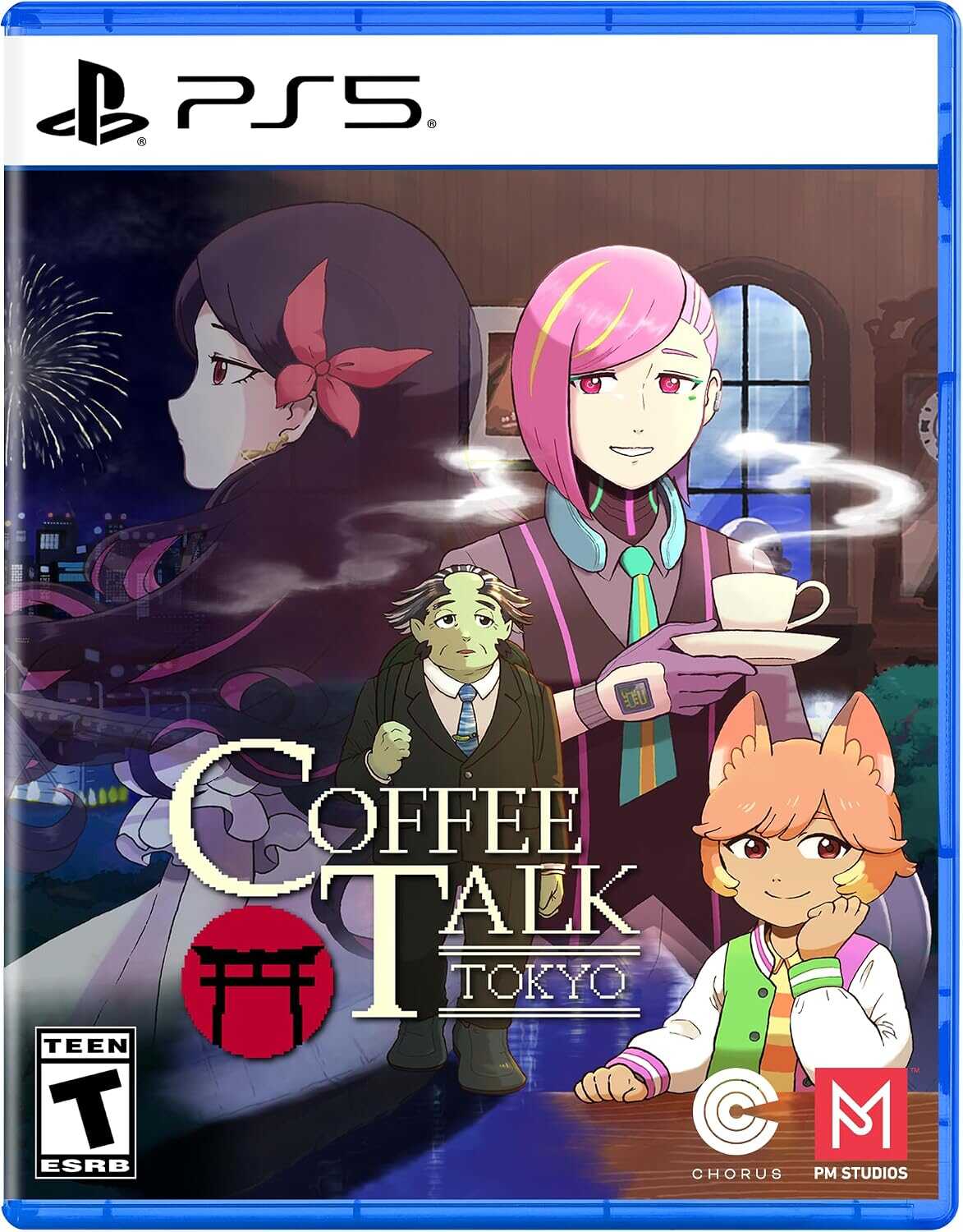 Coffee Talk Tokyo game cover with anime characters and city background.
