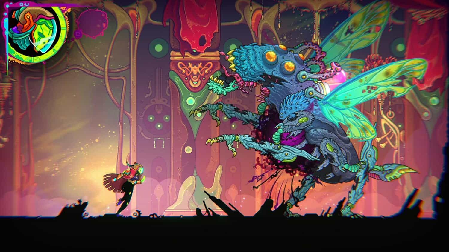 Epic battle scene with Ultros, the colorful sea monster, in a vibrant fantasy setting.