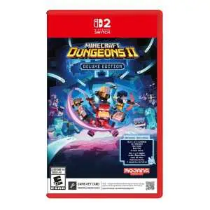 Minecraft Dungeons II Deluxe Edition game cover for Nintendo Switch.