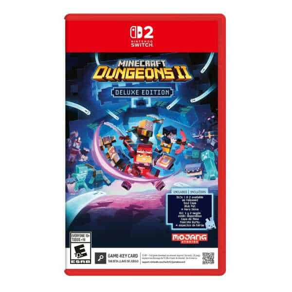 Minecraft Dungeons II Deluxe Edition game cover for Nintendo Switch.