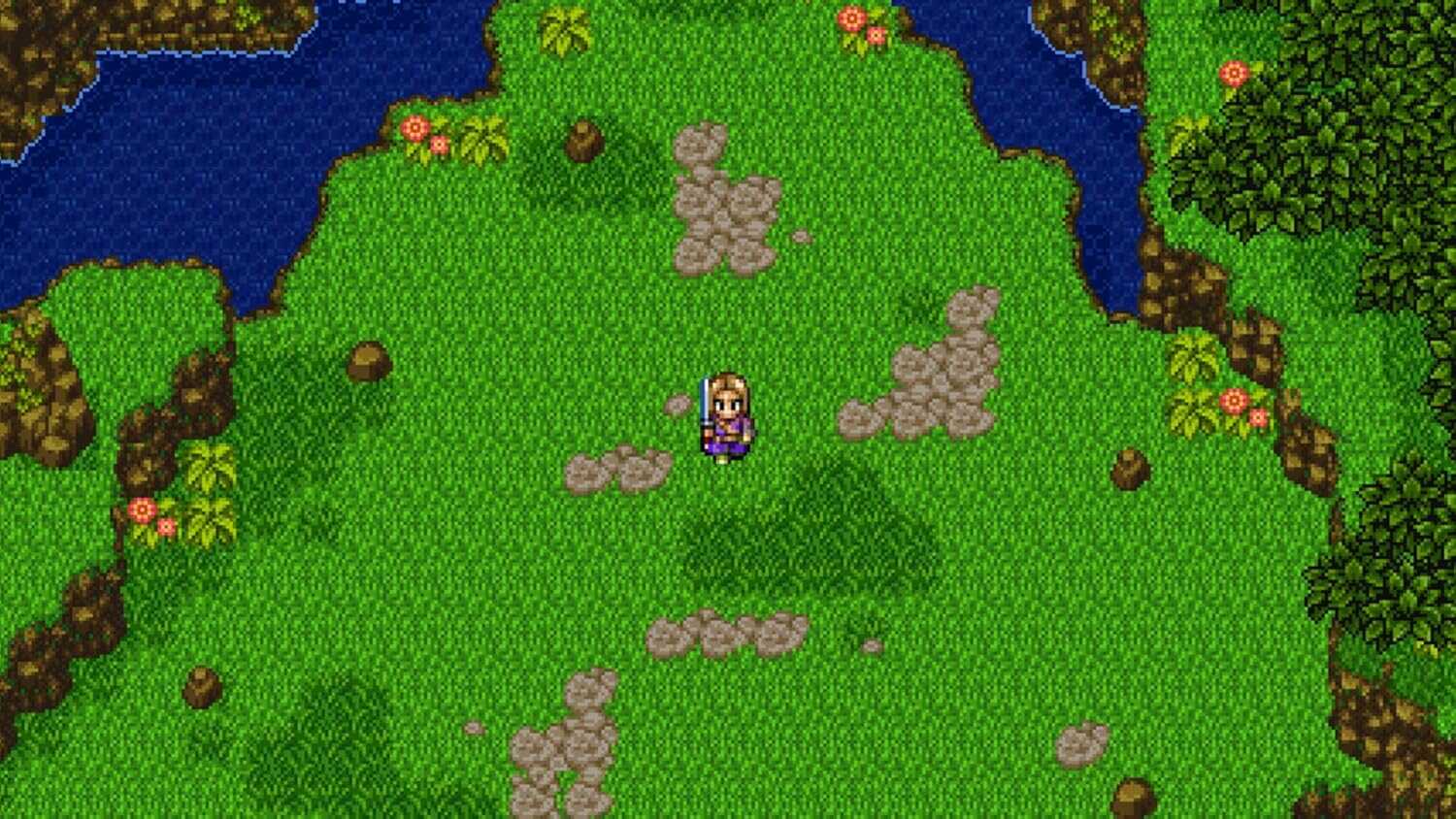 Pixel art scene from Dragon Quest XI S: Echoes of an Elusive Age.