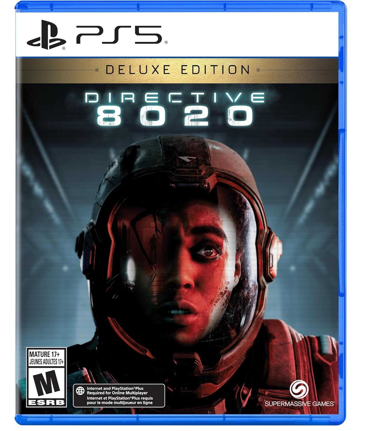 Directive 8020 Deluxe Edition game cover for PS5 with astronaut woman.
