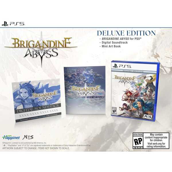 Brigandine Abyss PS5 game with digital soundtrack and mini art book.