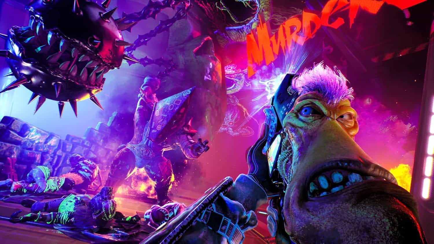 Exciting VR arcade game with vibrant characters and dynamic environment.