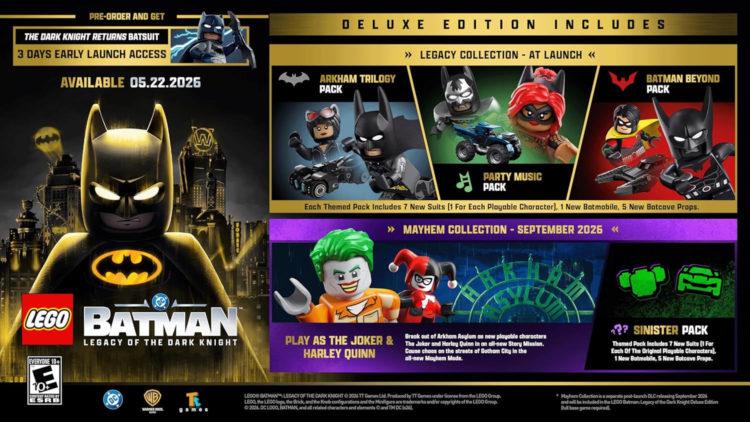 LEGO Batman game cover featuring Batman and Joker characters.