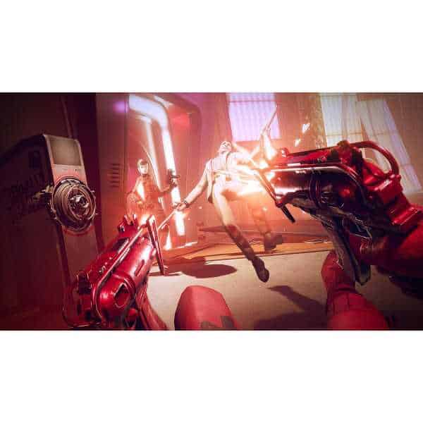 Futuristic VR gaming scene with advanced controllers and immersive environment at Gameware.