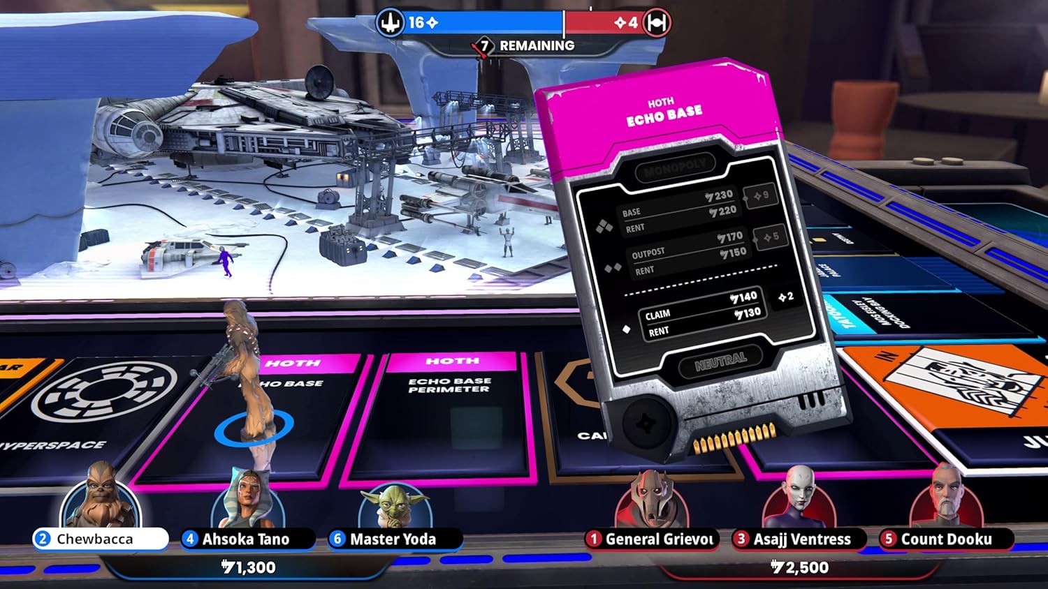 Sci-Fi themed board game with futuristic tanks and digital scorecards for strategic gameplay.