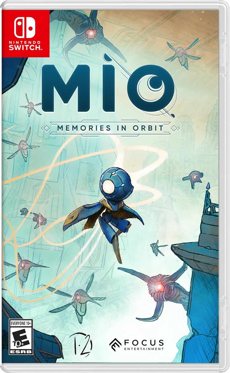 Cover art for MIO: Memories In Orbit featuring a flying character in space.
