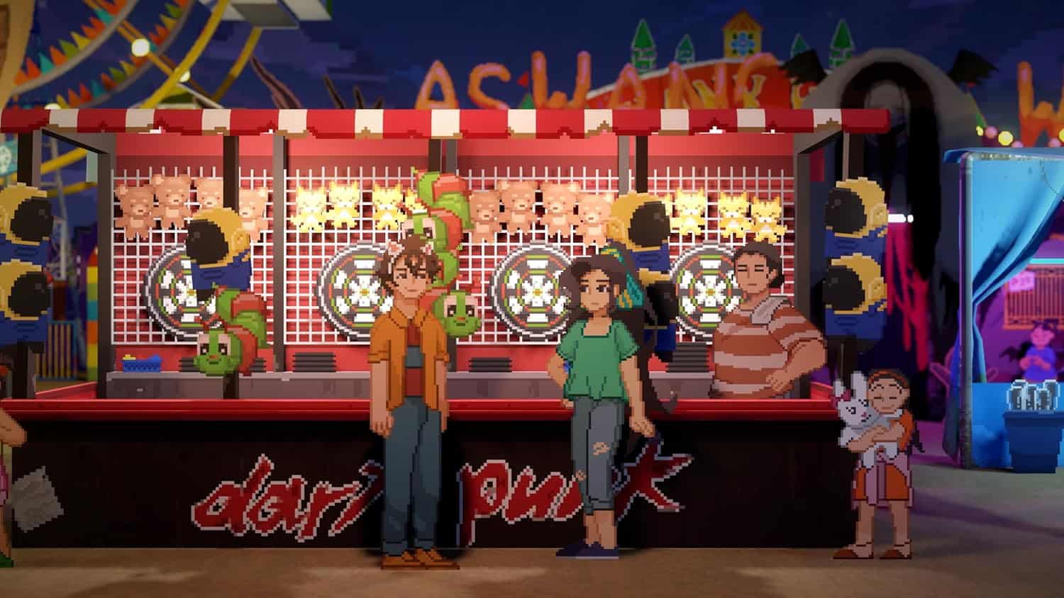 Fun carnival shooting game at Gameware amusement park.