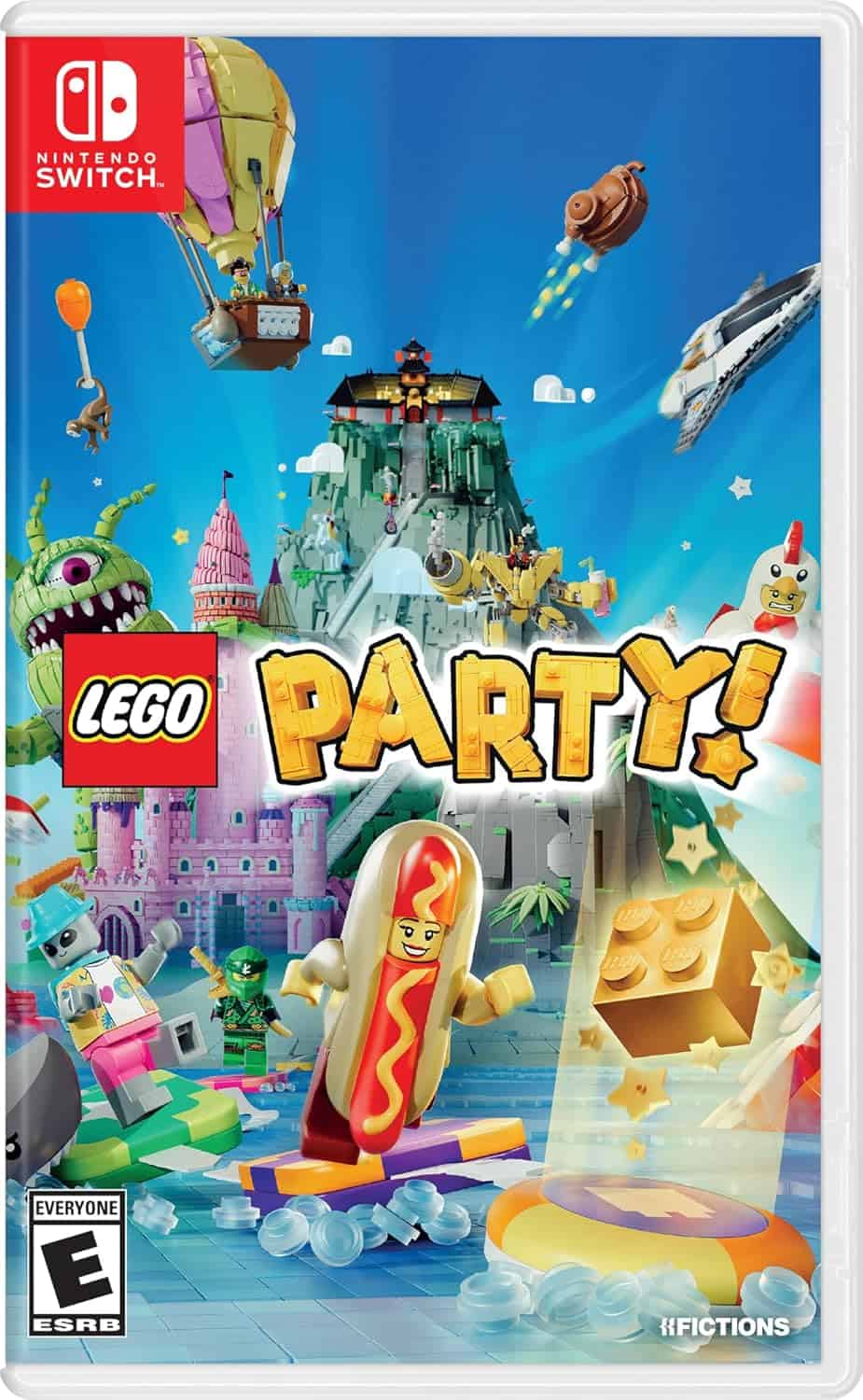 Lego Party game cover featuring colorful characters and LEGO sets for Nintendo Switch.