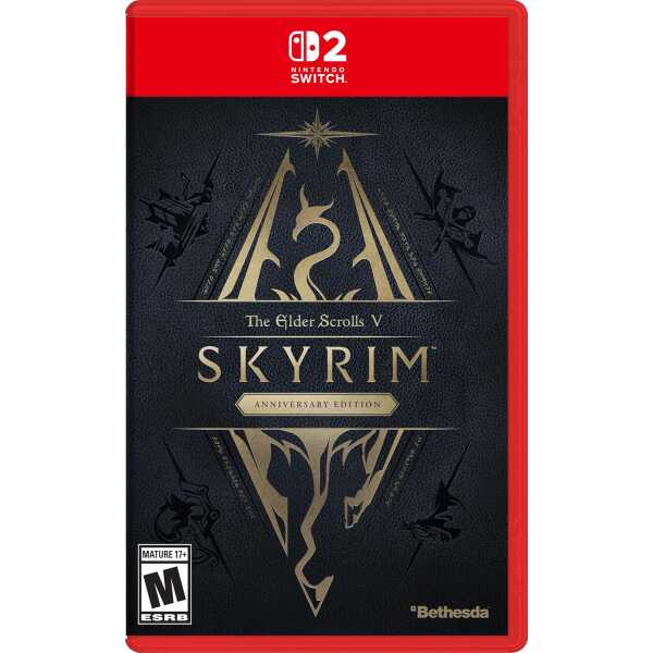 Skyrim Anniversary Edition game cover for Nintendo Switch.