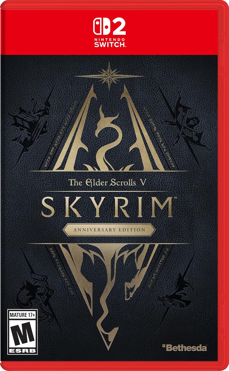 Skyrim Anniversary Edition game cover for Nintendo Switch.