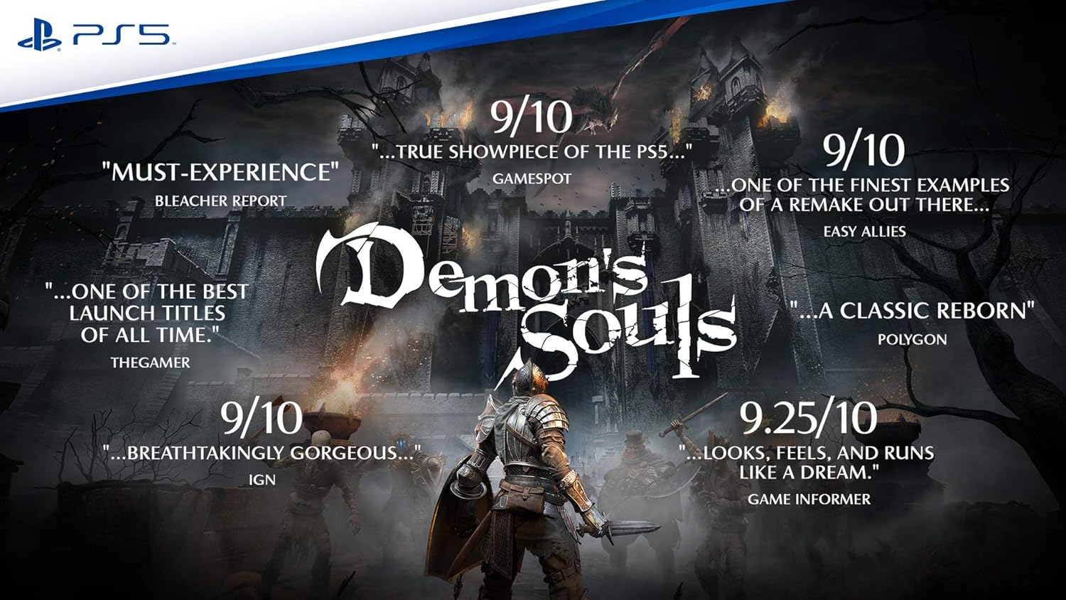 Demon's Souls PS5 game review with ratings and gameplay highlights.