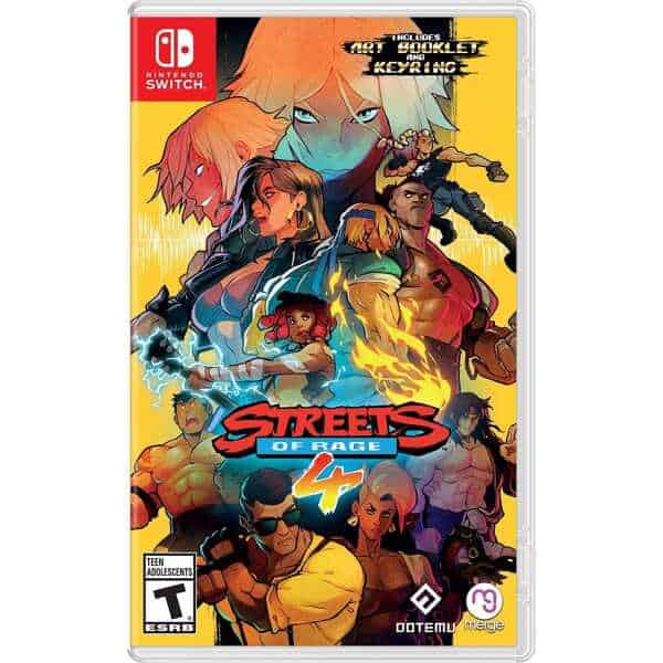 Gameware Streets of Rage 4 Nintendo Switch game cover, featuring dynamic characters and vibrant artw.
