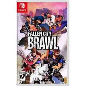 Fallen City Brawl game cover with diverse characters and city background.