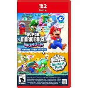Super Mario Bros. Wonder Nintendo Switch 2 Edition game cover with Mario, Luigi, and friends.