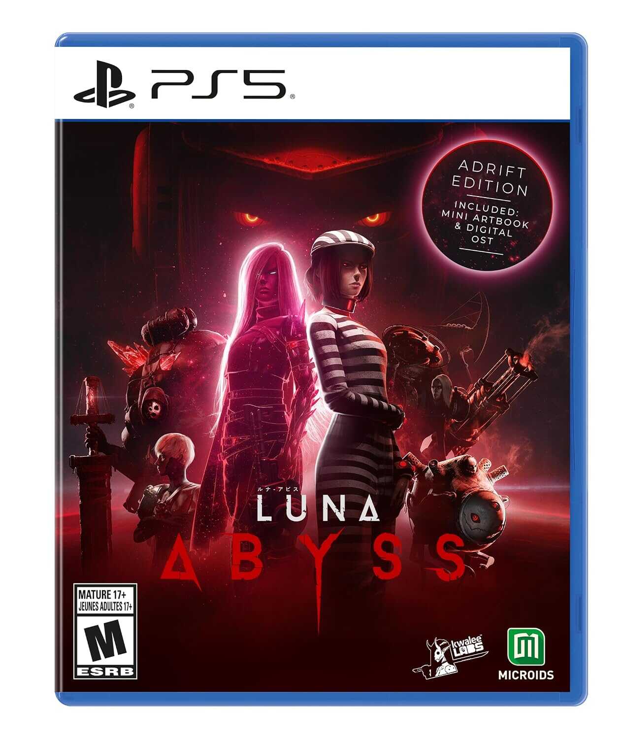 Adrift Edition PS5 game cover with characters and sci-fi elements.