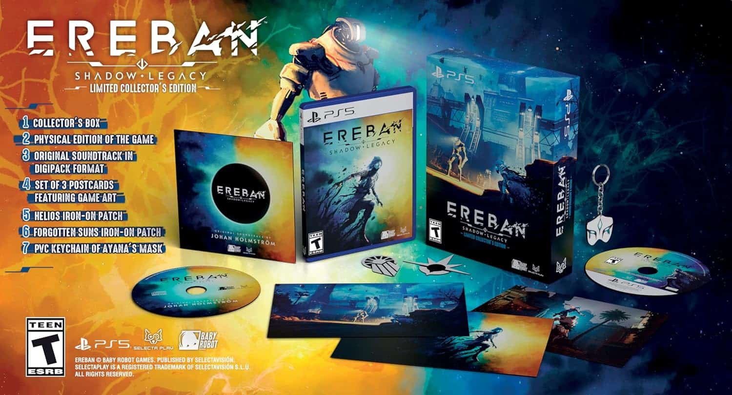 Ereban Shadow Legacy Collector's Edition game box and accessories.