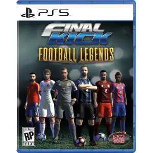Cover art for Final Kick Football Legends game on PS5 featuring diverse soccer players.
