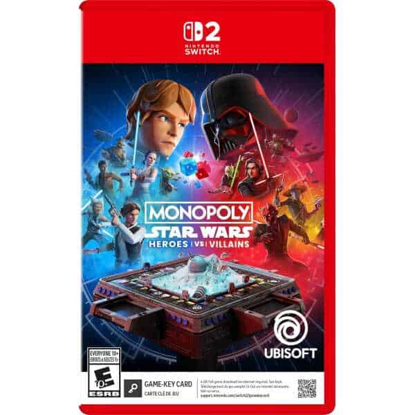 Monopoly Star Wars game for Nintendo Switch with heroes and villains.