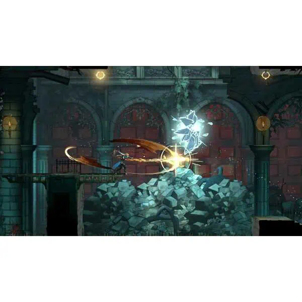 Gameplay screenshot from Castlevania: Belmont's Curse showing combat scene.