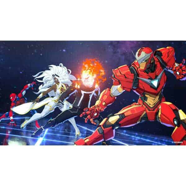 Epic mecha battle scene featuring futuristic robots and characters in action, showcasing advanced ga.