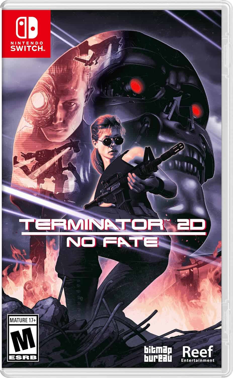 Terminator 2 No Fate game cover with futuristic action scene and characters.