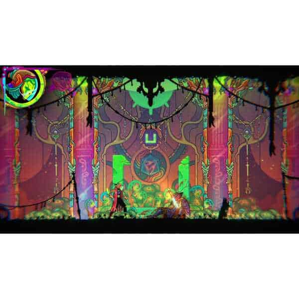 Vibrant fantasy scene featuring Ultros in a colorful, mystical environment.