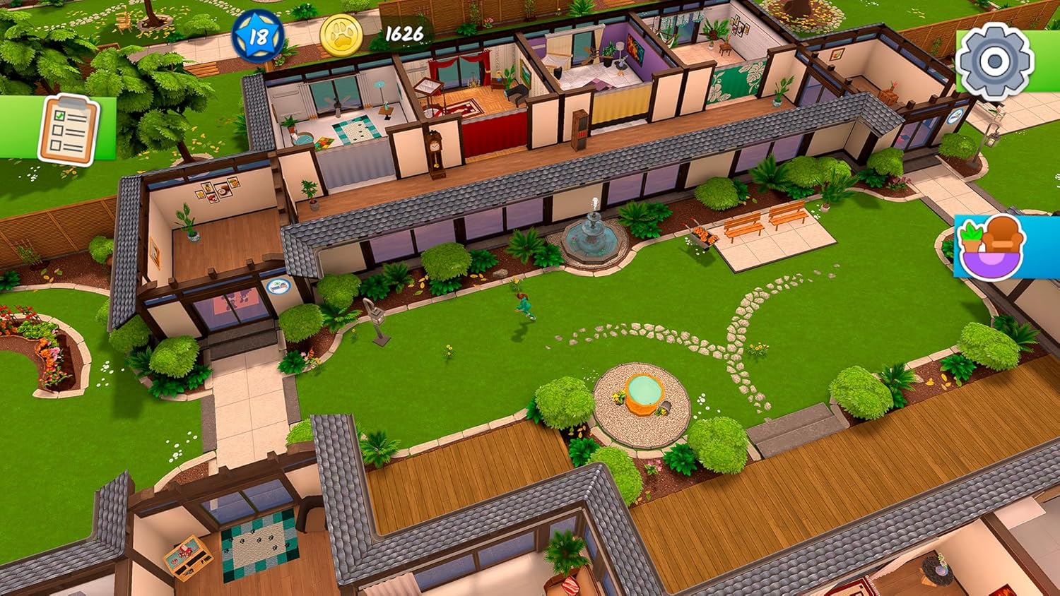 Virtual house interior design in Gameware, showcasing detailed rooms and furniture for immersive gam.