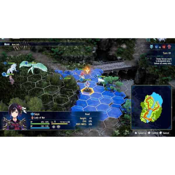 Turn-based strategy game with hex grid and fantasy characters.