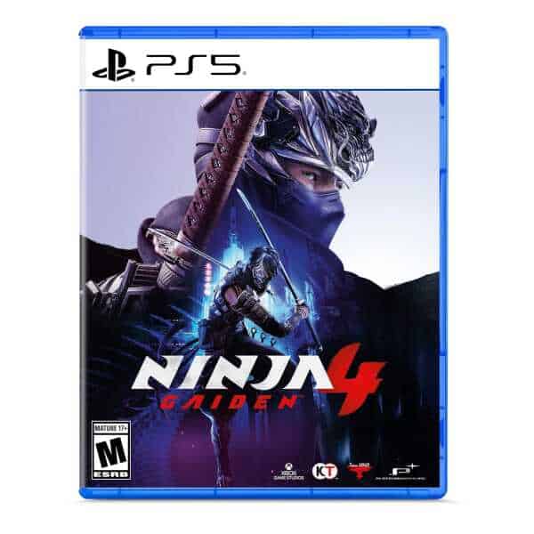 Ninja Gaiden 4 game cover with ninja warrior in action for PS5.