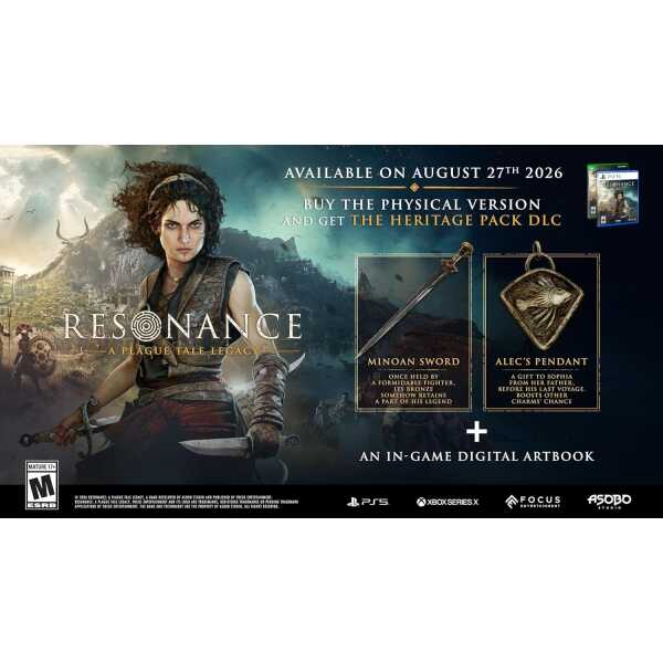Promotional image for Resonance: A Plague Tale Legacy with game accessories.