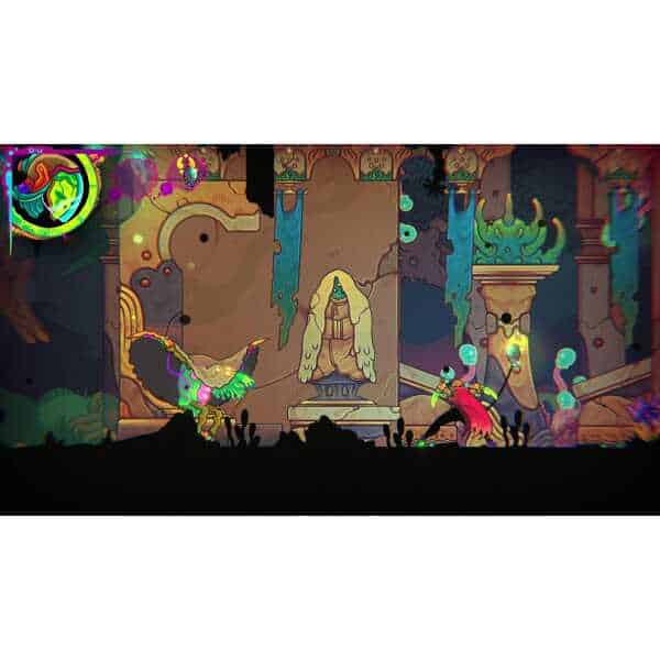 Dynamic scene from Gameware featuring Ultros character in a colorful fantasy setting.