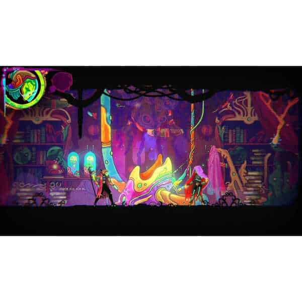 Colorful scene featuring Ultros from Final Fantasy in a vibrant, animated setting.