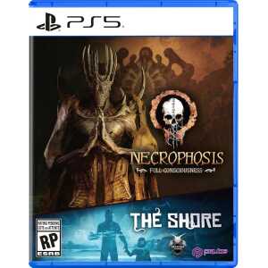 Necrophosis game cover featuring a skeletal figure with a dark background.