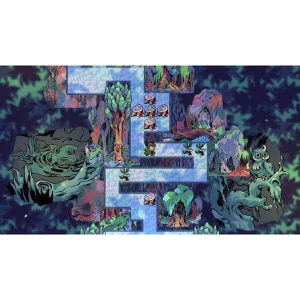 Gameplay scene from Gameware's Arranger puzzle adventure game.