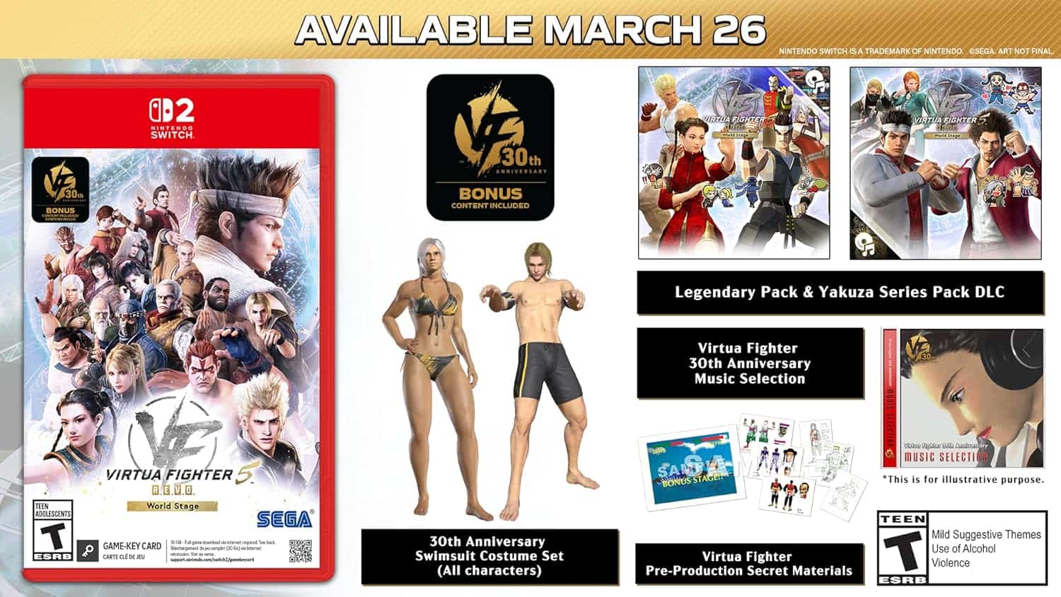 Virtua Fighter 5 R.E.V.O. game cover with characters and logo, celebrating 30th anniversary.