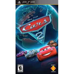 Cars 2 video game cover featuring Lightning McQueen and friends.