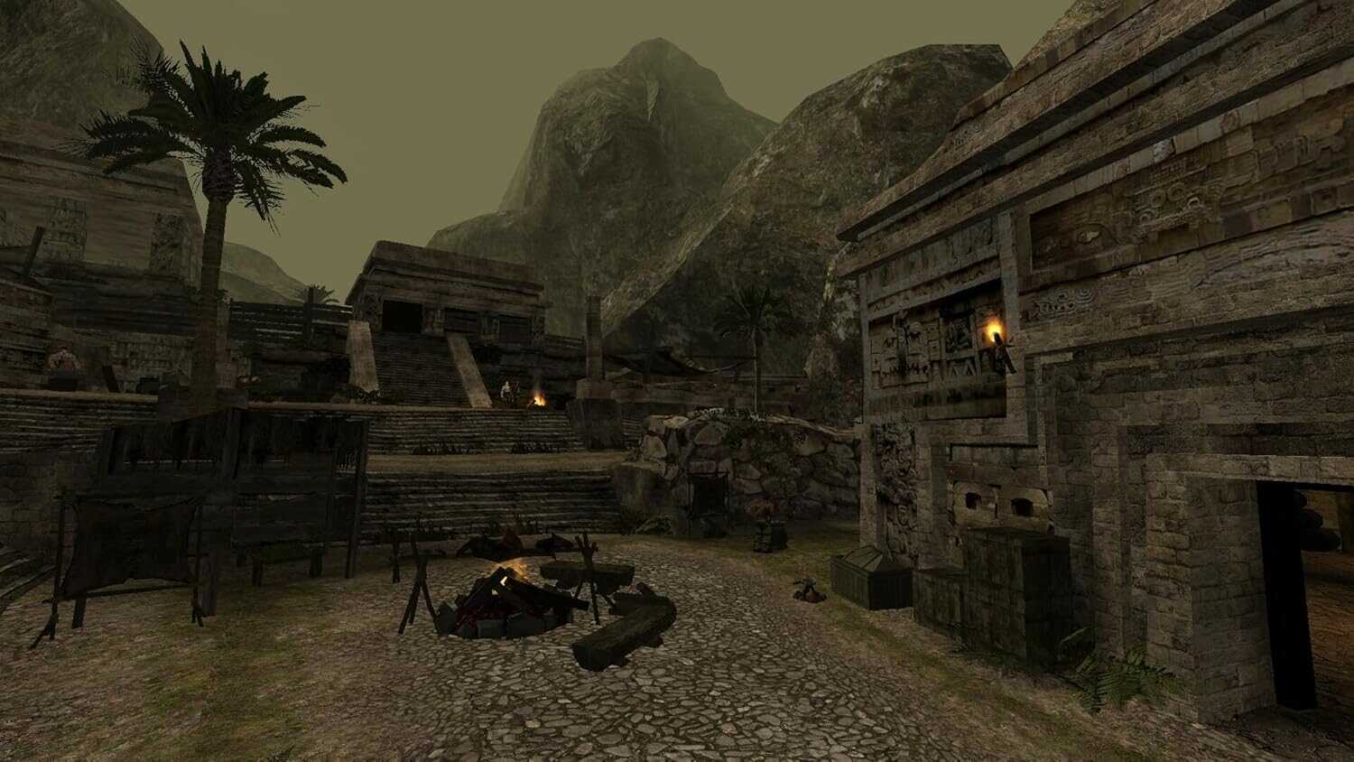 In-game scene from Gothic 2 Classic showing medieval village setting.