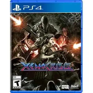 Xenocrisis PS4 game cover with intense sci-fi combat scene.