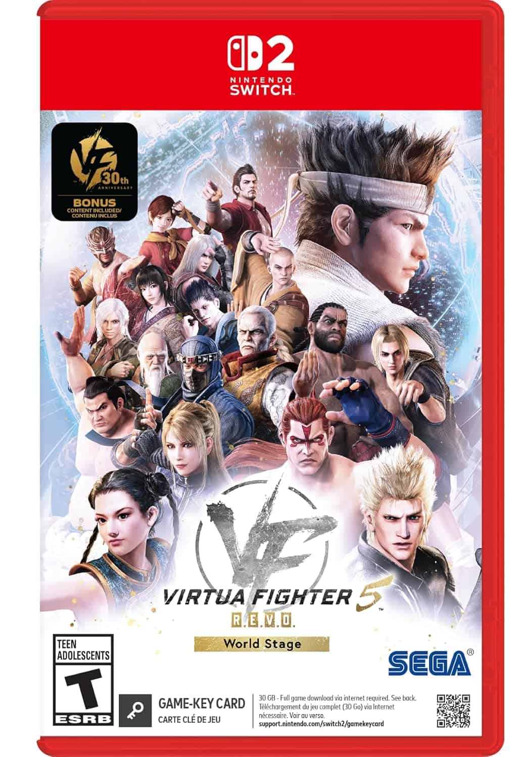 Virtua Fighter 5 R.E.V.O. World Stage game cover for Nintendo Switch featuring iconic characters.