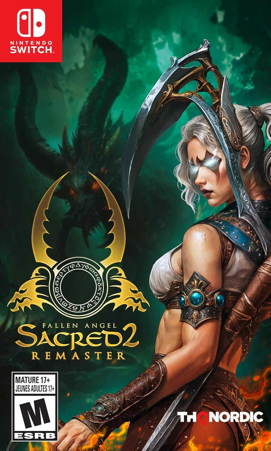Fallen Angel Sacred 2 Remaster game cover with dark fantasy character.