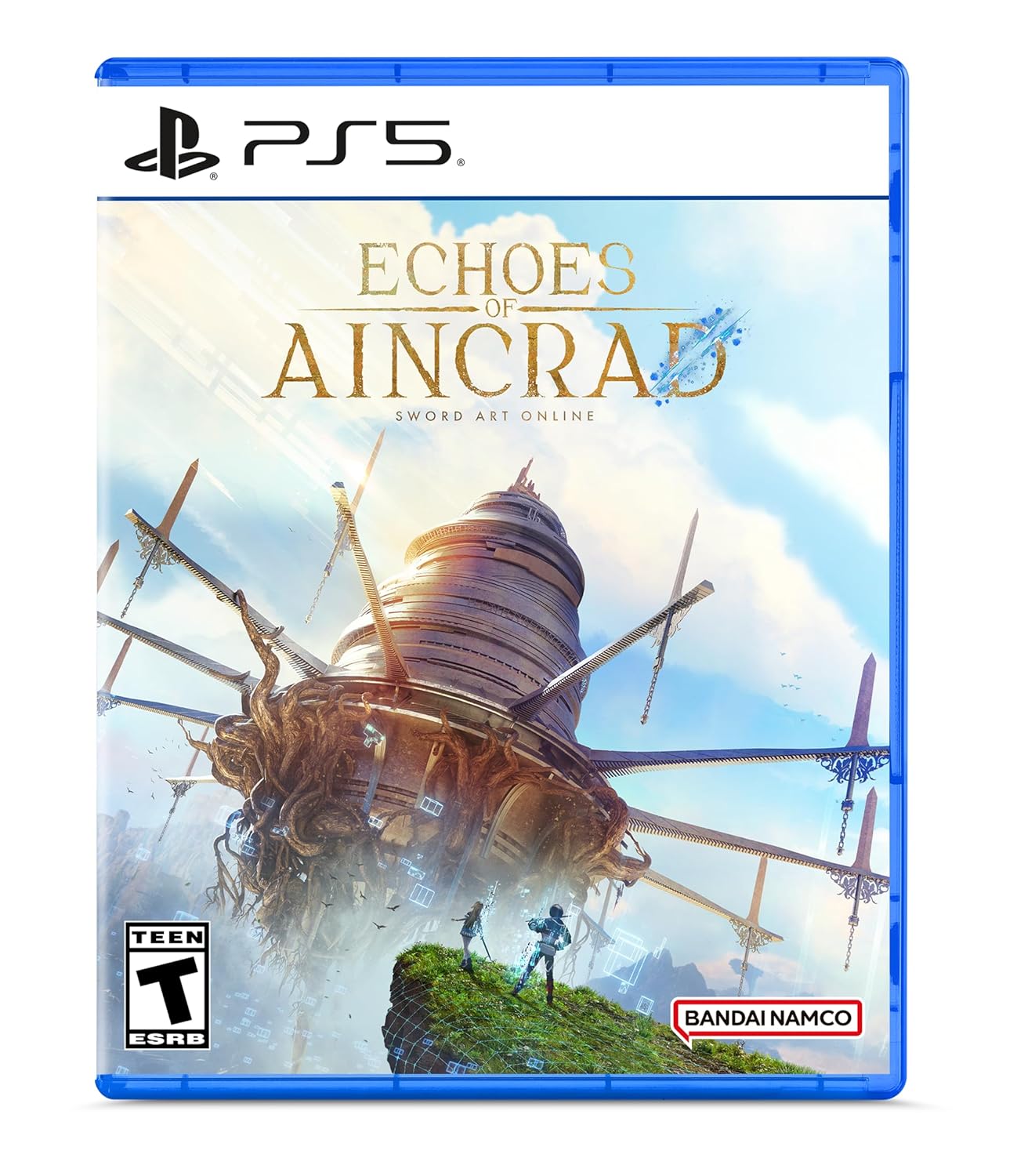 PS5 Echoes of AINCRAD game cover with flying airship and characters.
