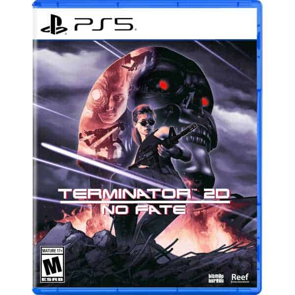 Terminator 2: No Fate PS5 game cover with futuristic robot and human characters.