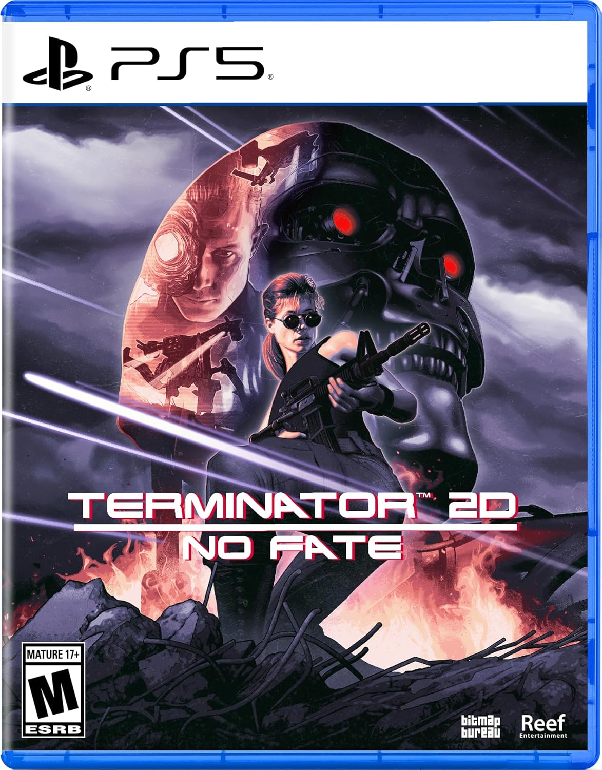 Terminator 2: No Fate PS5 game cover with futuristic robot and human characters.
