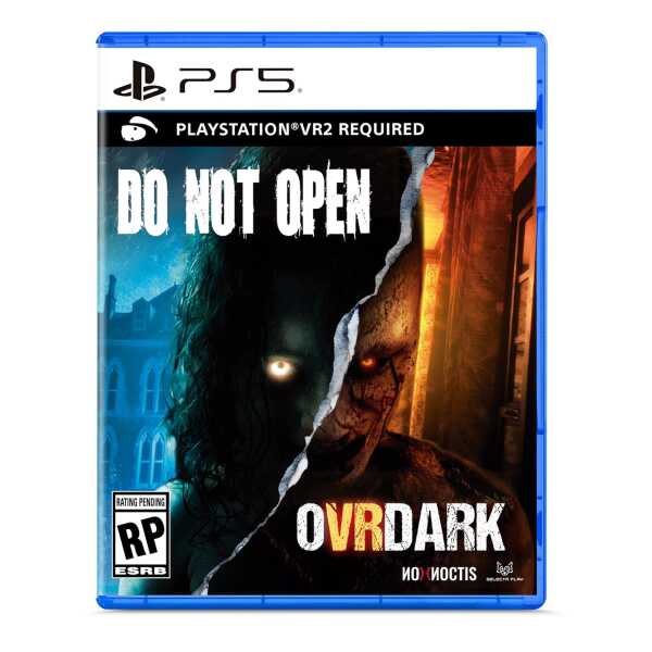 Do Not Open & OVRDARK horror game cover for PS5 with dark, eerie imagery.