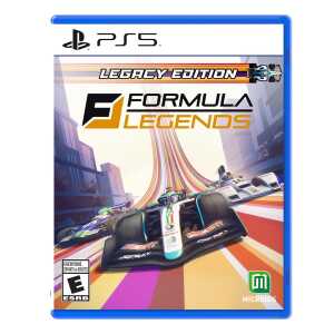 Formula Legends Legacy Edition for PS5 with racing cars and track scene.