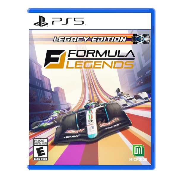 Formula Legends Legacy Edition for PS5 with racing cars and track scene.