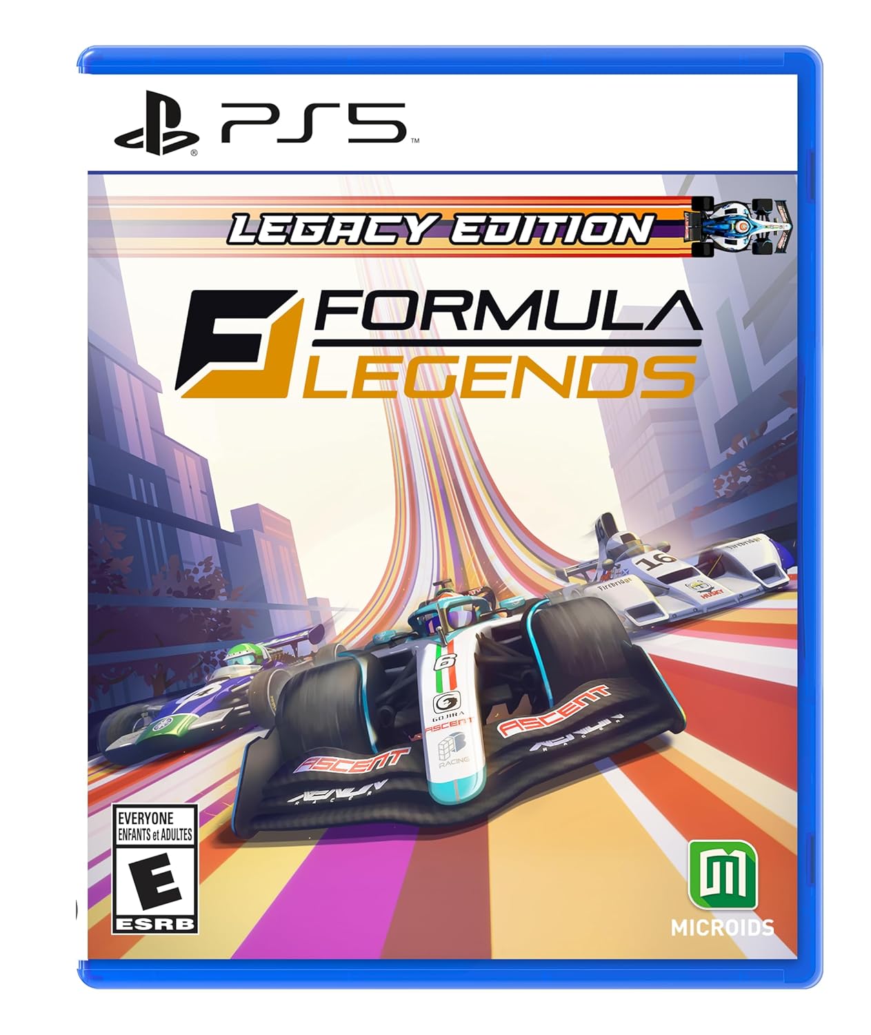 Formula Legends Legacy Edition for PS5 with racing cars and track scene.