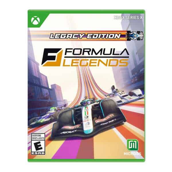 Formula Legends Legacy Edition - Xbox Series X game cover with racing cars and vibrant track visuals.